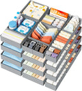 DIMJ Drawer Organizer Clothes 28 Pack - Foldable Baby Organizers and Storage & Closet Organizers for Bedroom, Closet - Nursery Organization Dresser Dividers for underwear, Sock,Bra, Belt, Tie,Gray