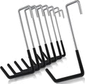Ferraycle 8 Pieces Rafter Hanger Hook Heavy Duty Large S Hooks Bicycle Hook Vinyl Coated S Hooks Galvanized Steel for Ladder Bike Hangers Sports Equipment Garage Storage Organizer (Black)