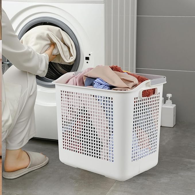 35l Clothes Basket Set of 4, Clothes Hampers for Laundry with Carry Handle