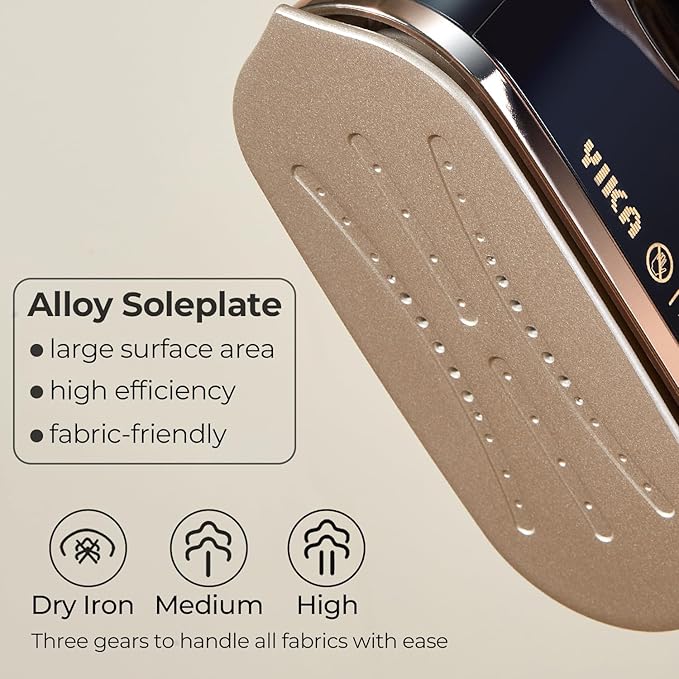 YIKA Clothes Steamer & Iron 2-in-1, Handheld Clothing Fabric Wrinkle Removal, 300ml Water Tank, Large Alloy Soleplate, Lightweight Small Garment Steamer for Home or Travel