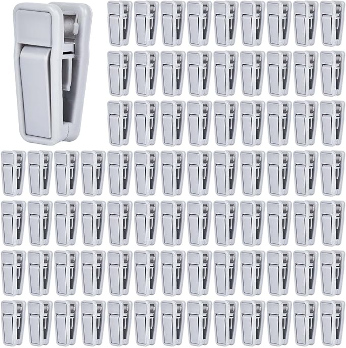 80 Pcs Plastic Baby Hanger Clips Slim-line Finger Clips Set for Clothes Hanger Velvet Hanger (Grey)