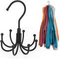 ZEDODIER Hoodie Hangers, Rotatable Hoodie Organzier for Closet, Max 8 Storage Capacity Hoodies Holder, Metal Space Saving Closet Organizers and Storage, Black