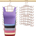 2Pcs Tank Top Hangers Space Saving Hanger Organizer Bra Hangers for Closet Organizer 360° Rotating Metal Closet Organizers and Storage Lingerie Hooks for Cami Bras Belts Swimsuits Lingeries Rose Gold