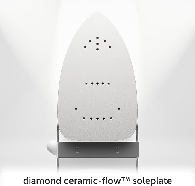oliso M3Pro Project Steam Iron with Solemate – 1000W Ceramic Soleplate Iron and LED Light for Sewing, Quilting, Crafting, and Travel – Coral