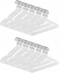 Ultra-Thin Metal Hangers, 100 Pack Non-Slip PVC Coated Space Saving Clothes Hangers for Closet, 16 inch Wide for Suits, Dresses, Jackets（White）