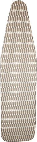 HOMZ 1915078 Premium Standard Width Ironing Board Cover and Pad, Taupe/Brown/White Pattern