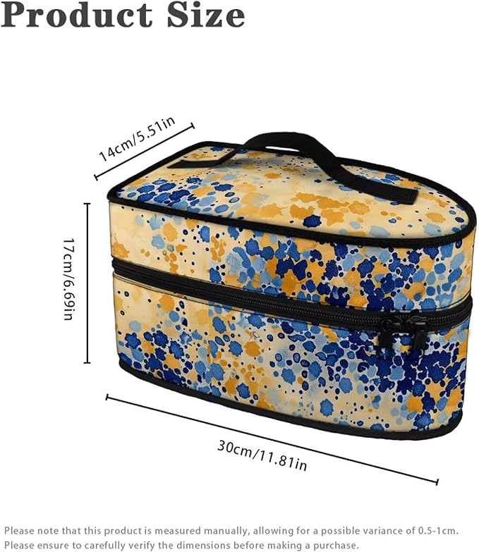 Rchsmod Paint Splatter Print Steam Iron Case Waterproof & Dustproof Iron Storage Bag with Handle Protective Steamer Carrying Case Iron Accessories, Case Only