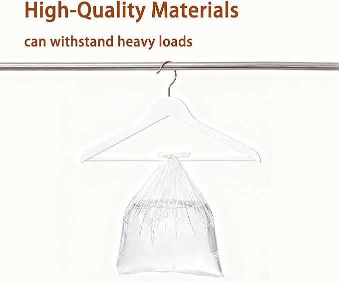 Natural white Wooden Hangers 20 Pack Non-Slip Clothes Hangers with 360° Rotating Hooks for Shirts, Durable heavy duty hangers, Slim Space saving Hanger,Pants, Suits - Ideal for Closet & Travel Storage