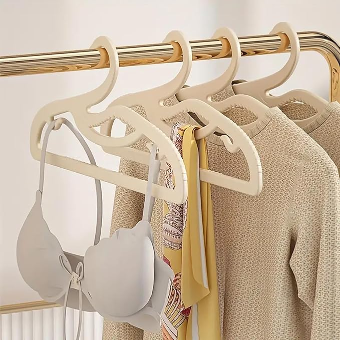 Plastic Clothes Hangers 20 Pack, Z-Shape Opening, 0.12" Ultra Thin Short Neck Hangers, Save Cabinet Space, Suitable for Dresses, Shirts, Pants, Scarves, Jackets(Green)
