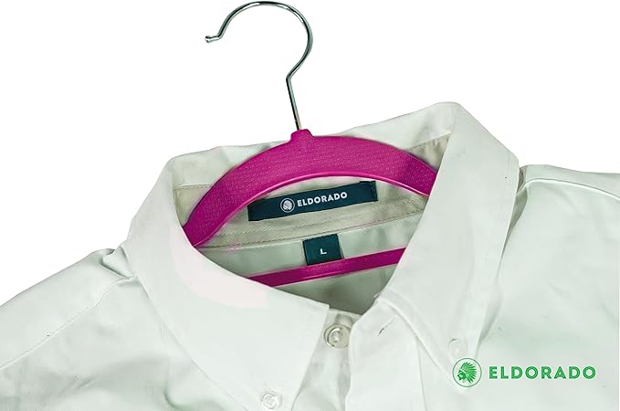 Eldorado Non-Slip Adult Hangers, Multicolor, for Everyday Use Value Packs (Hot Pink, 400)