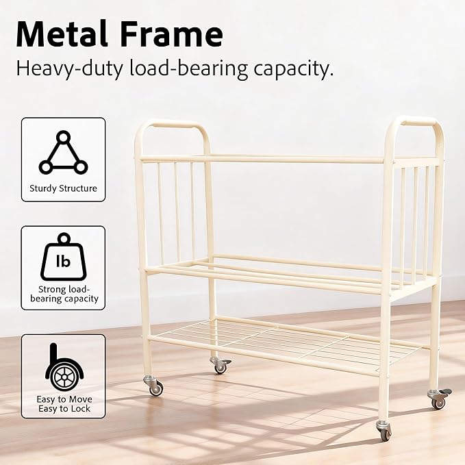 laundry basket with wheels, rolling laundry basket dirty clothes hamper storage cart, double laundry hamper for Bedroom, Laundry Room, Closet, Bathroom, College, 85L Large capacity (White)