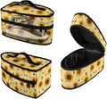 Yellow Sunflower Print Steam Iron Case Portable Travel Iron Organizer Handheld Steamer Holder with Handle Waterproof Travel Accessories, Case Only