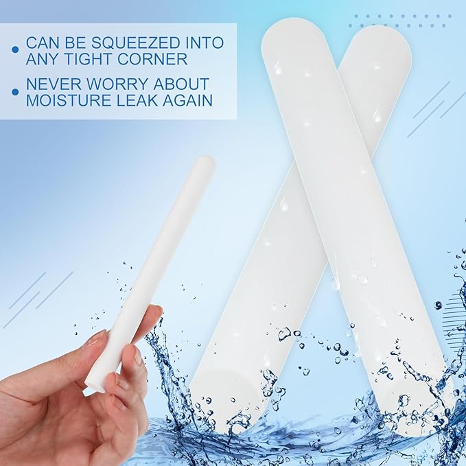 Timgle 20 Pcs Diatomaceous Drying Stick Reusable Water Absorbing Stick Made from Diatomite Desiccant Bar for Moist Air in Sandwich Layer Inside Items, Kitchen Bathroom (5.91 Inch)