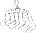 SILLY MONKEY Junior Kids Size Sock Blockers and Laundry Drying Hanger Rack Stainless Steel, Complete with 3 Pairs of Small Medium Large Sock Blockers for Fast Drying and Displaying Hand Knitted Socks
