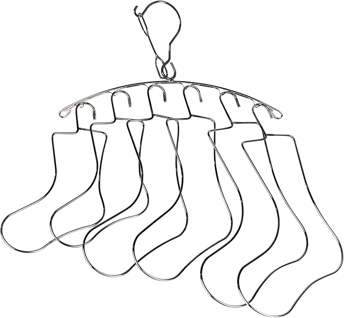 SILLY MONKEY Junior Kids Size Sock Blockers and Laundry Drying Hanger Rack Stainless Steel, Complete with 3 Pairs of Small Medium Large Sock Blockers for Fast Drying and Displaying Hand Knitted Socks