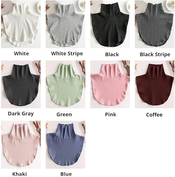 Fake Collar Detachable Turtleneck Dickey collar Half Blouse Pullover False Collars for Women Men in Sweater