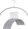Mawa by Reston Lloyd Euro Series Non-Slip Space Saving Clothes Hanger for Shirts & Dresses, Style 40/P, Set of 12, Silver