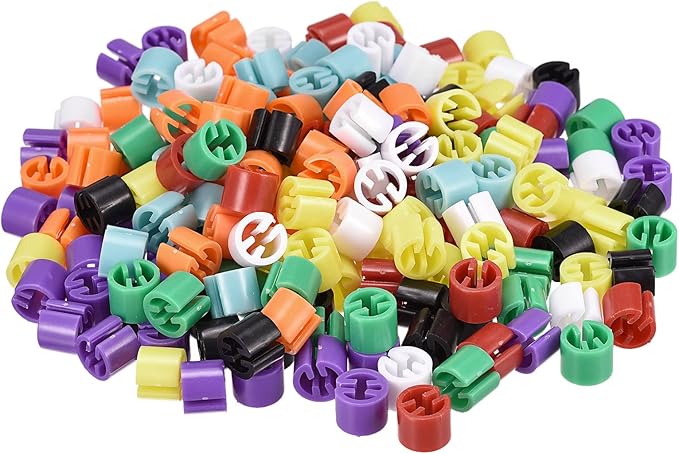 MECCANIXITY Clothes Hanger Marker Blank Fit 3.5mm Rod for Garment Color Coding 8 Color Count 200
