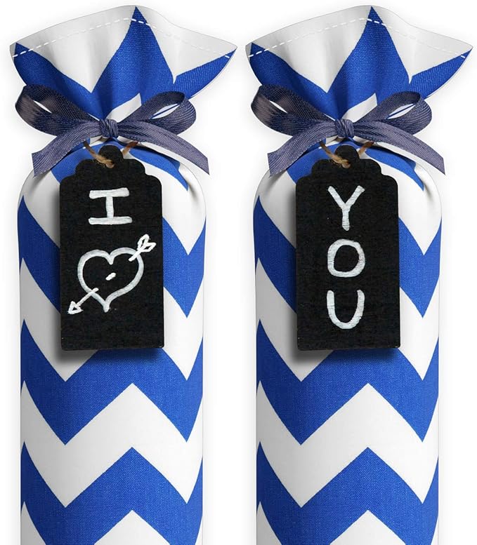 Boot Shaper Stands for Closet Organization - Keeps Them Shaped Properly - Many Patterns to Choose from - 1 Pair (Blue Chevron)