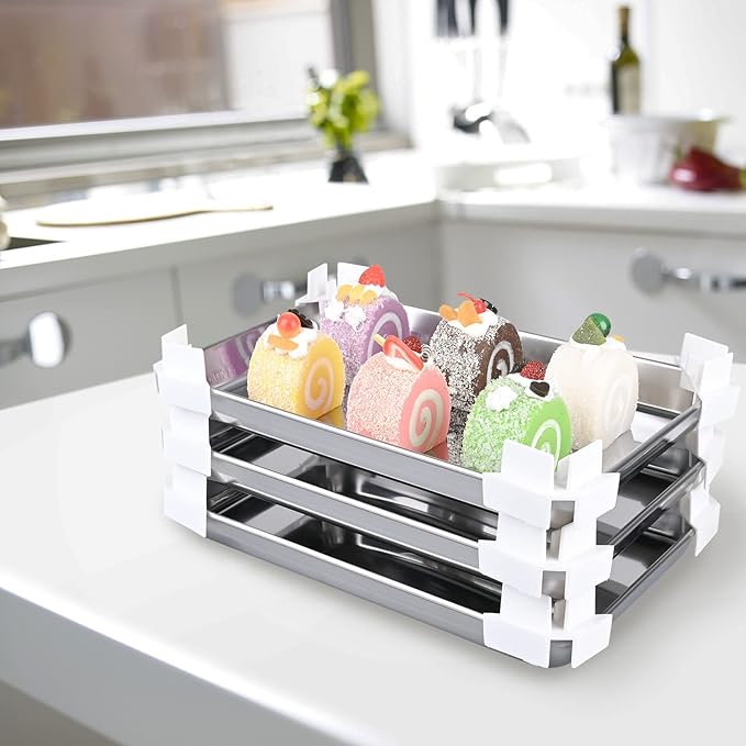 VAIPI 24 Pcs Tray Stackers for Harvest Right Freeze Dryer Accessories Compatible with Harvest Right Trays Freeze Dryer Machine Tray Holder for Home Canteens Fast Food Restaurants (Stacks 8 Trays)