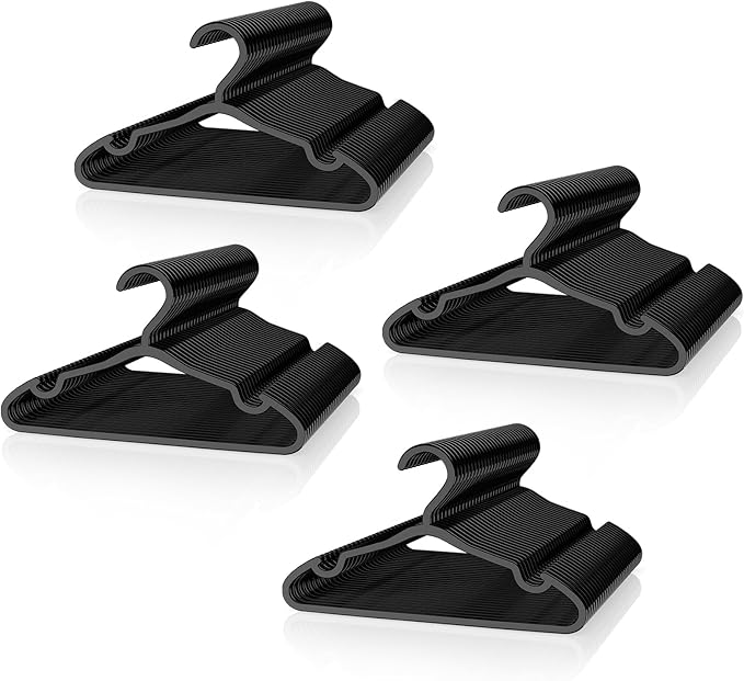 Plastic Kids Hangers - 100 Pack Non-Slip Baby Clothes Hangers for Closet, Toddler & Newborn Clothing Pants, Skirts, Coats (Black)
