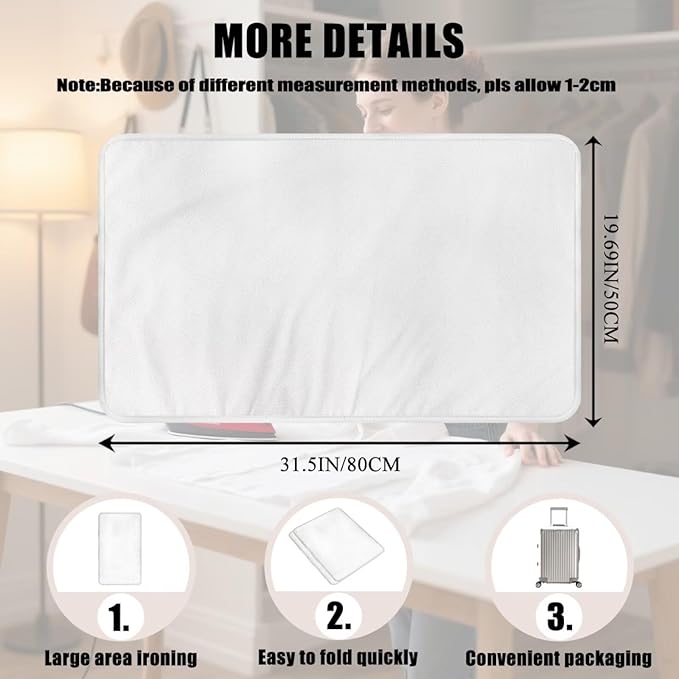 Custom Ironing Mat Pad for Table Printed Portable Travel Personalized Ironing Board Covers Pattern Pressing Mat Heat Press Pads 32x16 Inches