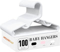 HOUSE DAY Baby Hangers 100 Pack - Durable Plastic Infant & Kids Clothes Hangers, Thin Compact Space-Saving Design for Nursery/Children's Closet, Toddler Small Hangers White (Infant/Baby/Toddler/Kids)