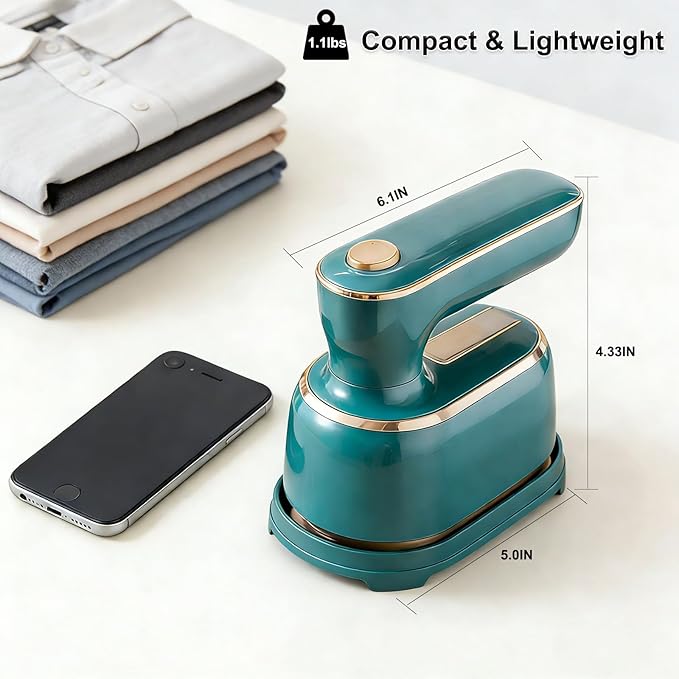 Travel Steamer for Clothes -1000W Small Steam Irons Foldable for Wrinkle Removal, Compact Portable Mini Steamer for Clothes Travel College Dorm Office Home Garment Steamer for Clothes 120V，1 Piece