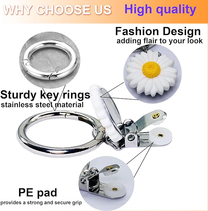 3pcs Hat Clip for Travel on Bag, Hat Holder for Purse Bag Crossbody Luggage, Beach Vacation Cruise Essentials Travel Accessories, Strong Grip Space-saving Hat Clips for Women/Family