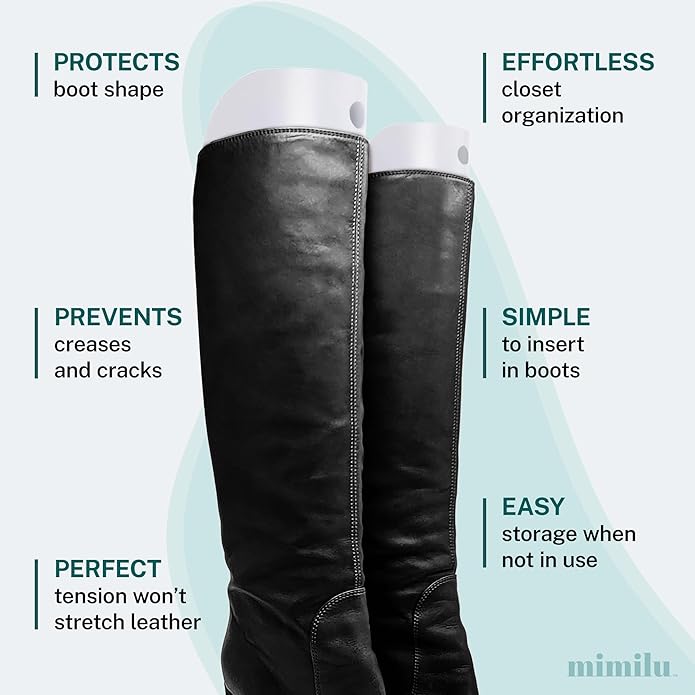 MIMILU 10 Pieces (5 Pairs) Boot Shaper Form Inserts. Stand Up Shape Holder For All Types Of Boots