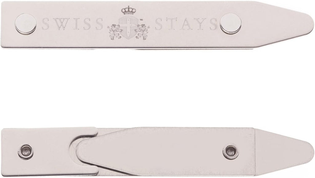 Cuff-Daddy 3 Pairs Adjustable Stainless Steel Collar Stays
