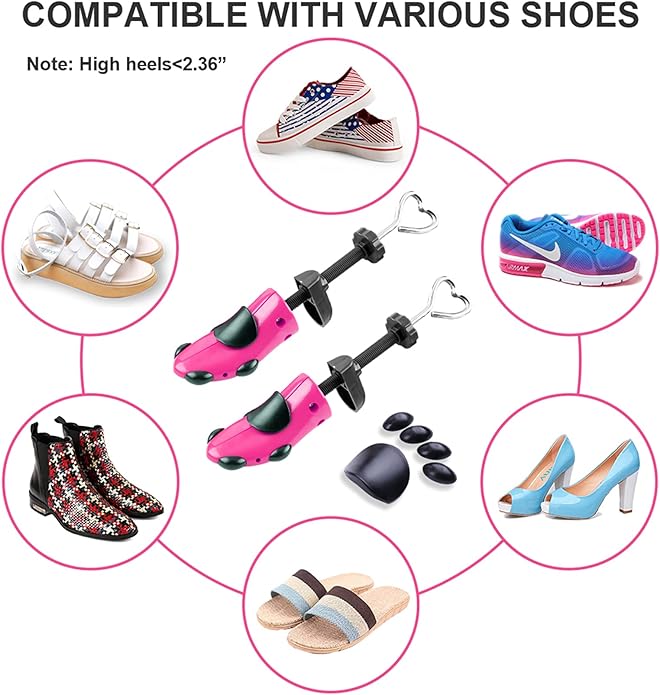 cyrico Shoe Stretcher Women 4-way Shoe Expander Widener Shoe Tree Shape for Wide Feet