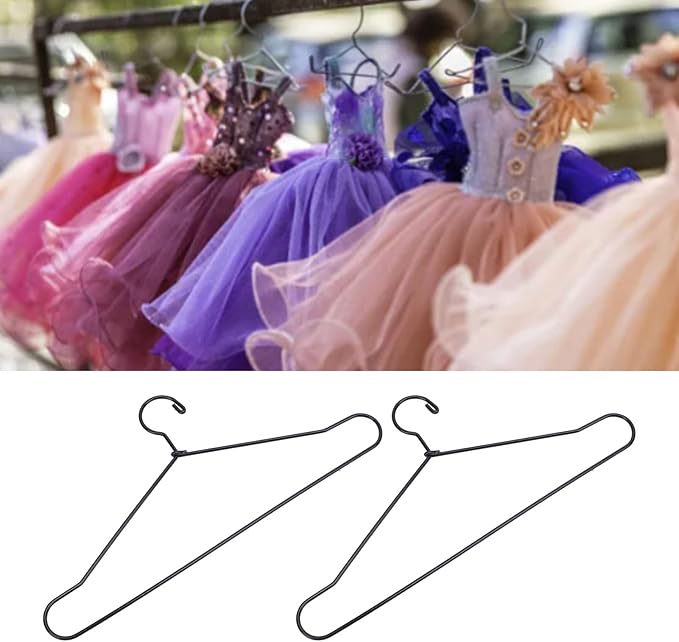 10Pcs Metal Doll Clothes Hangers, Doll Dress up Storage Clothes Organizer Rack, Doll Hangers Accessories (150mm)