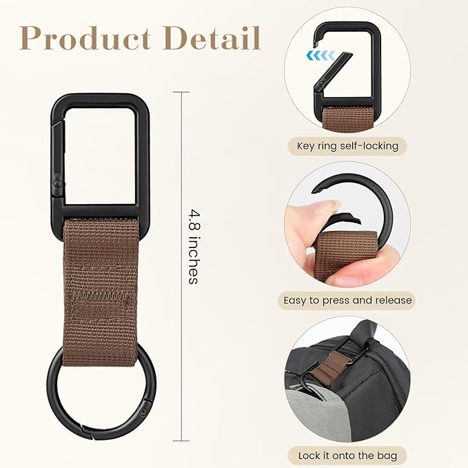 Niveaya Hat Clip for Travel - 2PCS, Stylish Hat Clip for Baseball Cap & Snapback Trucker Ponytail Hat, Sturdy Carabiner with Double Lock for Backpack Luggage Bag, Outdoor Vacation Cruise Essentials