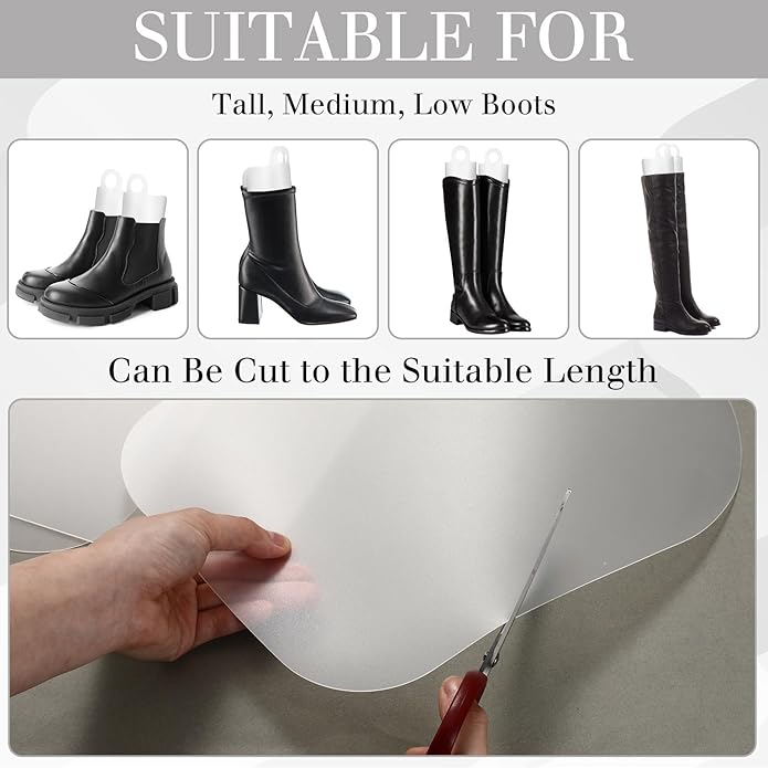 Domensi 30 Pcs Tall Boot Shaper Form Insert Filler Cowboy Boot Stand Support Holder Women Storage Organizer