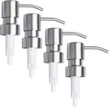 Bathroom Countertop Soap Dispensers (Brushed Nickel, 4 Pack)