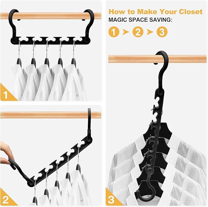 24-Pack-Closet-Organizers-and-Storage,Closet-Organizer-Hangers 5 Holes Hangers-Space-Saving for Heavy Clothes Wardrobe Closets,Dorm-Room-Essentials