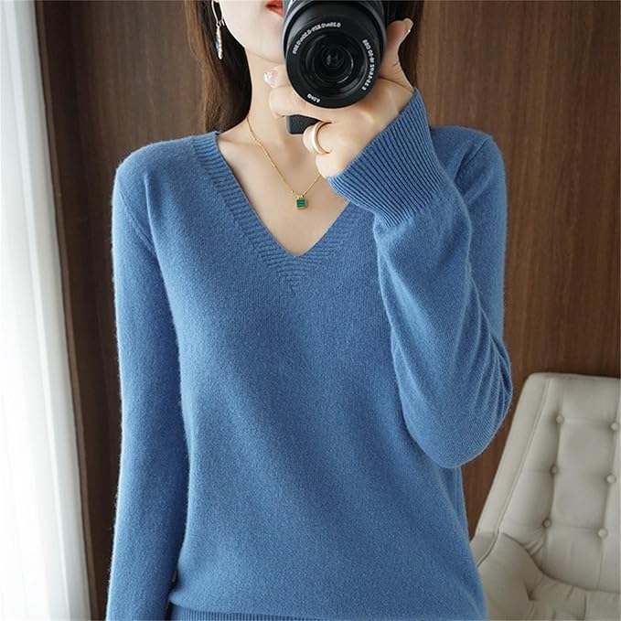 Merino Wool Cashmere Sweaters for Women 2025 Oversized Soft Sweater Long Sleeves Casual Loose Pullover Knitted Tops