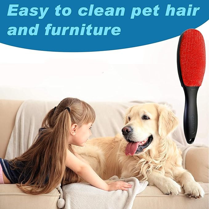 4Pack Red Color Lint Brush for Clothes Furniture Couch, Lint Brush Pet Hair Remover for Clothes Brush, Reusable Lint Brushes for Pet Hair,Velvet Brush, Pet lint Brush, Fabric Brush