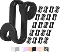 Clothes Hanger Connector Hooks, Mini Cascading Hanger Hooks for Velvet Huggable Hangers, Heavy Duty Space Saving for Closet 60 Pcs Black