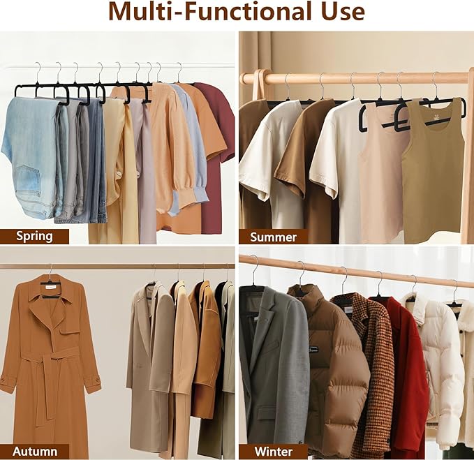 Velvet Hangers 50 Pack, Felt Hangers Clothes Coat Hanger Velvet with 360° Swivel Hook Slim Space Saving Non Slip Heavy Duty for Closet Organizer Pants Shorts Suits Shirt Clothing, Dove Grey
