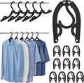 10 Pcs Portable Travel Hangers for Cruise Ship Essentials 2026, Plastic Folding Foldable Hangers Clothes Drying Rack Travel Accessories for Suitcase, RV, Camping, Flying, Hotel, Road Trip (Black)
