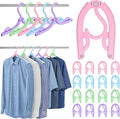 16 Pcs Portable Travel Hangers for Cruise Ship Essentials 2026, Plastic Folding Foldable Hangers Clothes Drying Rack Travel Accessories for Suitcase, RV, Camping, Flying, Hotel, Road Trip (Multi)
