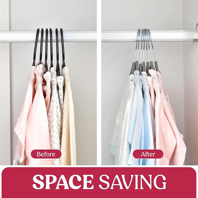 LDC Grey Velvet Hangers 50 Pack - Premium Non-Slip Clothes Coat Pants Felt Hanger for Closet - Heavy Duty Space Saving 360° Swivel Hook Hangars - Grey