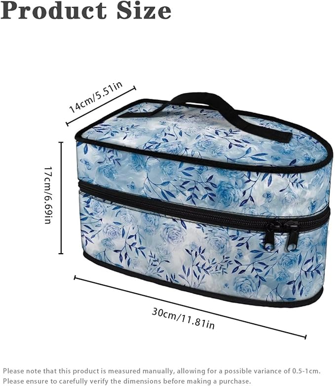 Tie Dye Branch Clothes Iron Storage Case Fits for Accessories Travel Irons Colorful Wear-resistant Iron Storage Cover with Zipper Handle
