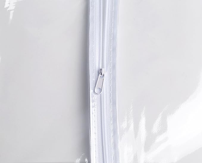 Handy Laundry Clear Vinyl Gown Bag - Protect Your Clothing While Traveling and Dust Free While Hanging in Your Closet. Ideal for Coats, Suits, Dresses or Gowns - Set of 2 (24 X 65 Inches)