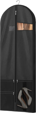 60 inch Garment Bags for Closet Storage and Travel with Zipper Pocket, Heavy Duty Waterproof Hanging Suit Bag with Handles for Suits, Coats, Jackets, Shirts, 1 pack