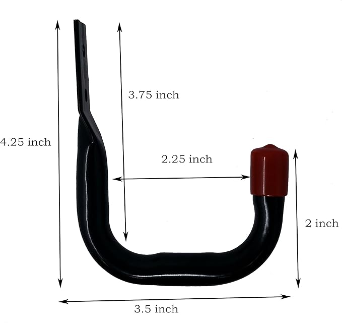 Tetra-Teknica UH03-6P Heavy Duty Garage Storage Utility Hooks, Color Black, 6 per Pack