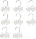 AUEAR, 8 Pack 360 Degree Rotating Scarf Hanger 20 Hooks Twirl Plastic Ties for Women Men Home Bedroom Supplies (White)