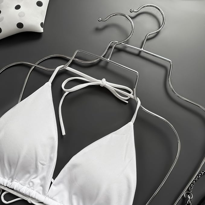Body Shape Swimsuit Bikini Hanger Wire Display Hangers for Lingerie Bathing Suits Swimwear Clothes Coat (20, Silver)